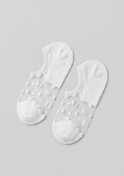 Knöchelsocken mit transparentem Einsatz