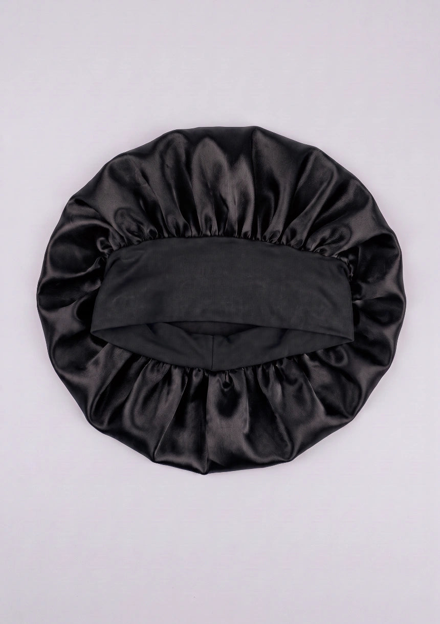 Satin Schlafhaube mit elastischem Band