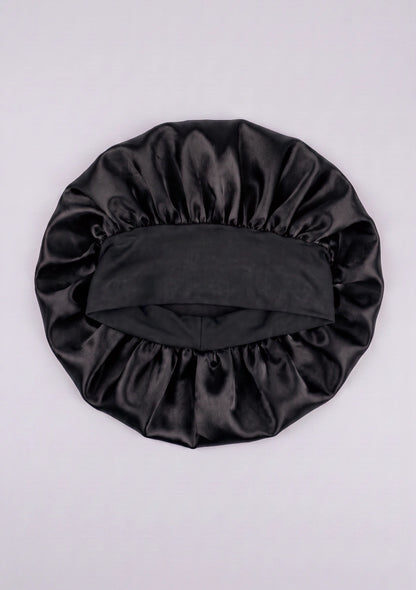 Satin Schlafhaube mit elastischem Band