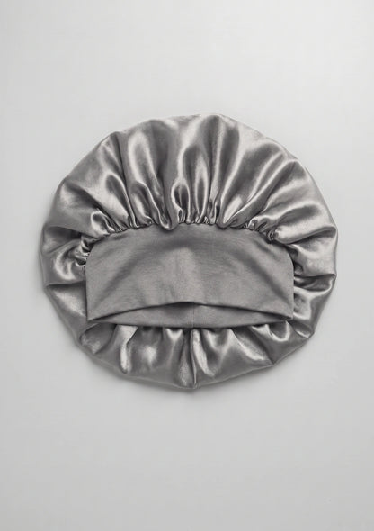 Satin Schlafhaube mit breitem Gummiband