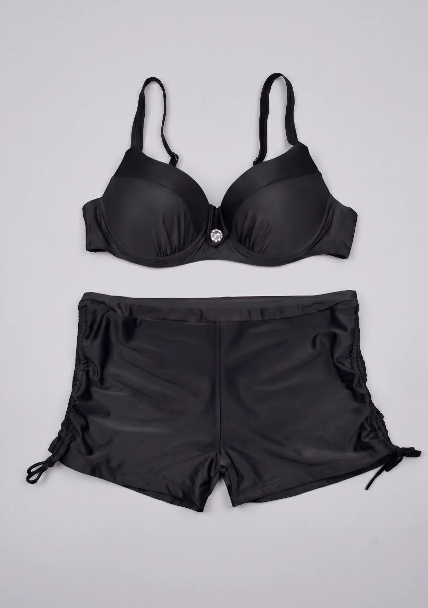 Zweiteiliges Badeanzug-Set mit Shorts