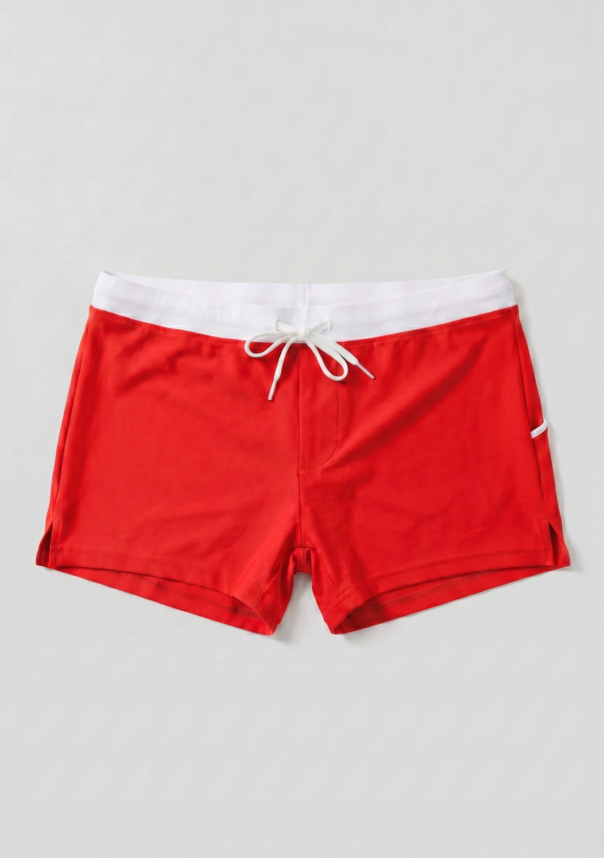 Kurze Schwimmshorts mit Tasche