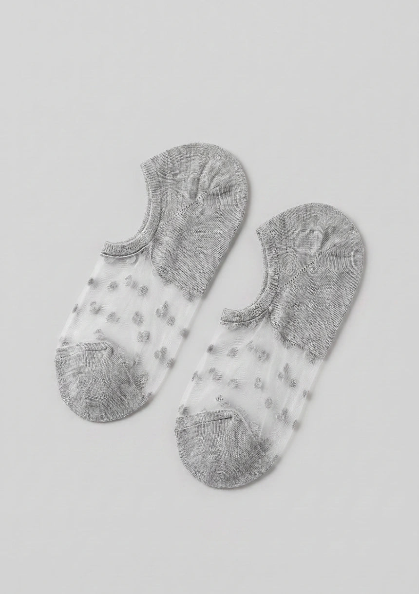 Knöchelsocken mit transparentem Einsatz