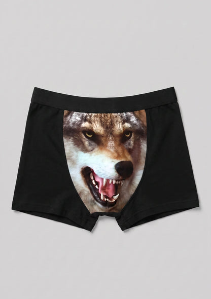 Herren Boxershorts mit Wolf Design