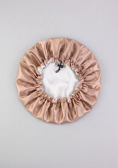 Satin Schlafhaube mit verstellbarem Kordelzug