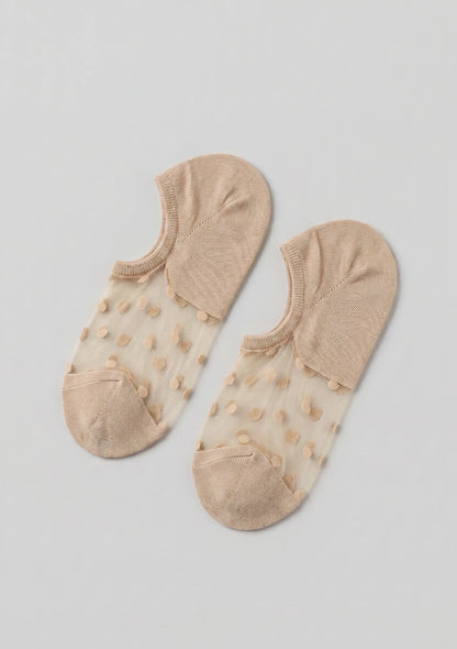 Knöchelsocken mit transparentem Einsatz