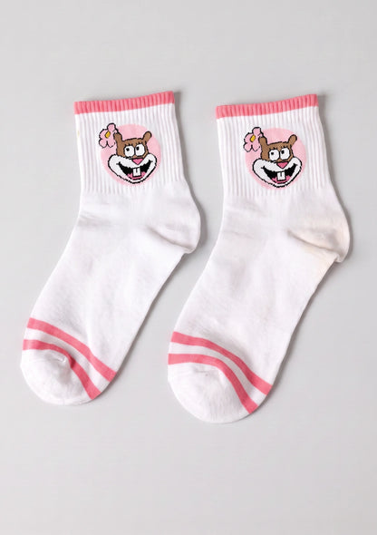 Lange Socken mit Cartoon-Charakteren
