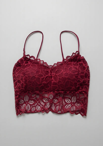 Spitzen-Push-Up-Bralette mit niedrigem Schnitt