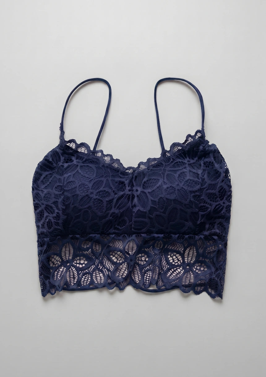Spitzen-Push-Up-Bralette mit niedrigem Schnitt