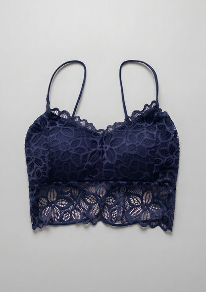 Spitzen-Push-Up-Bralette mit niedrigem Schnitt