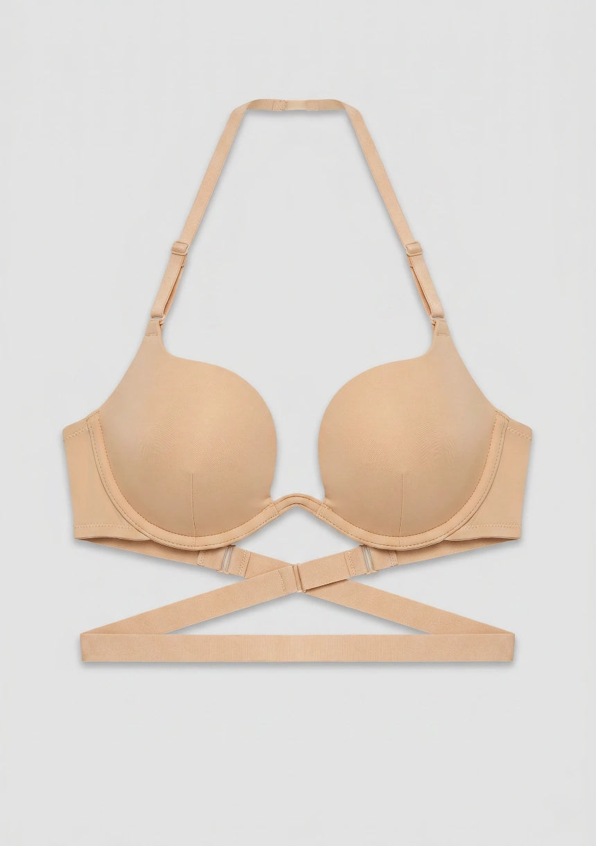 Push-up-BH mit tiefem Plunge-Ausschnitt