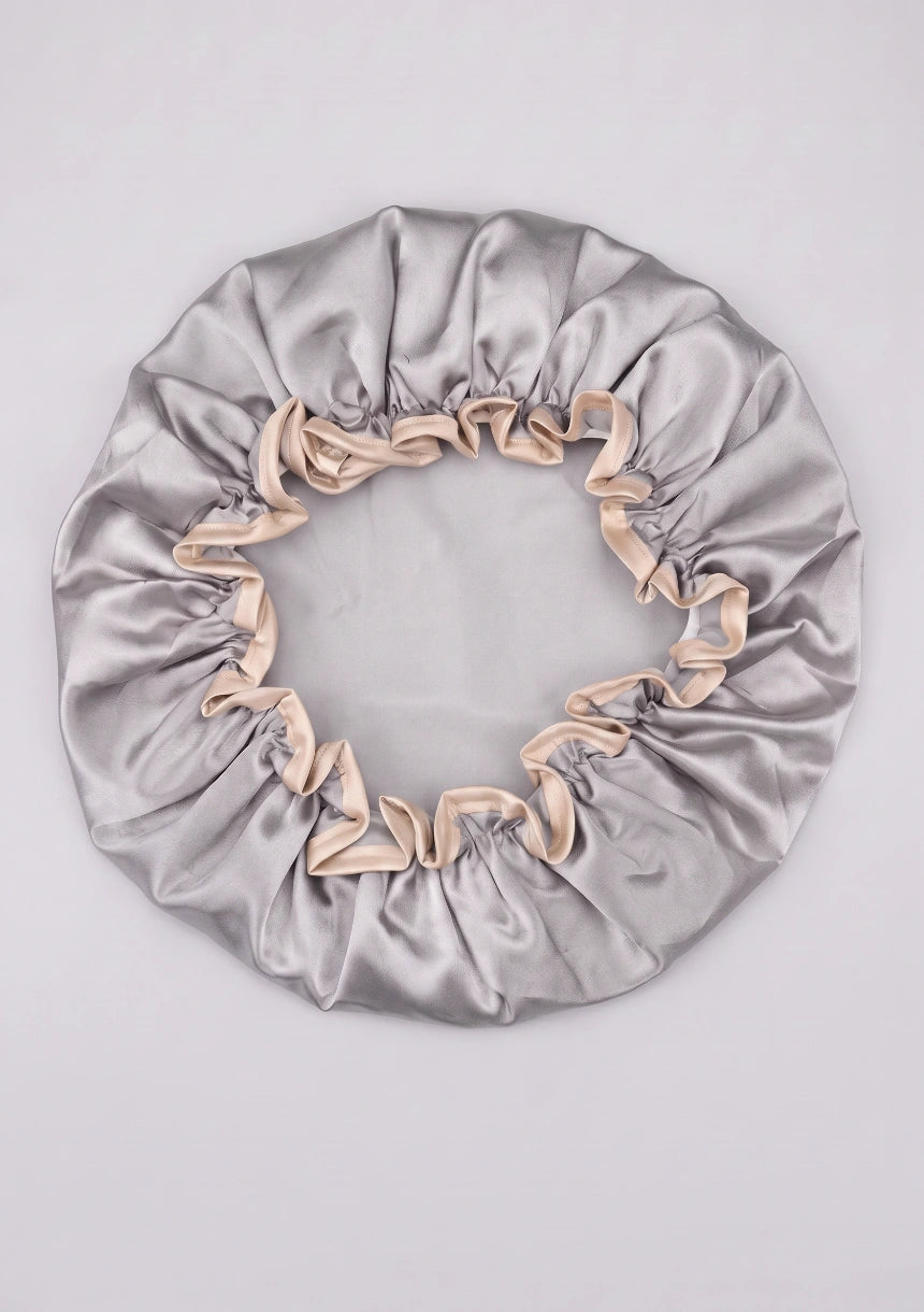 Satin-Duschhaube mit elastischem Band