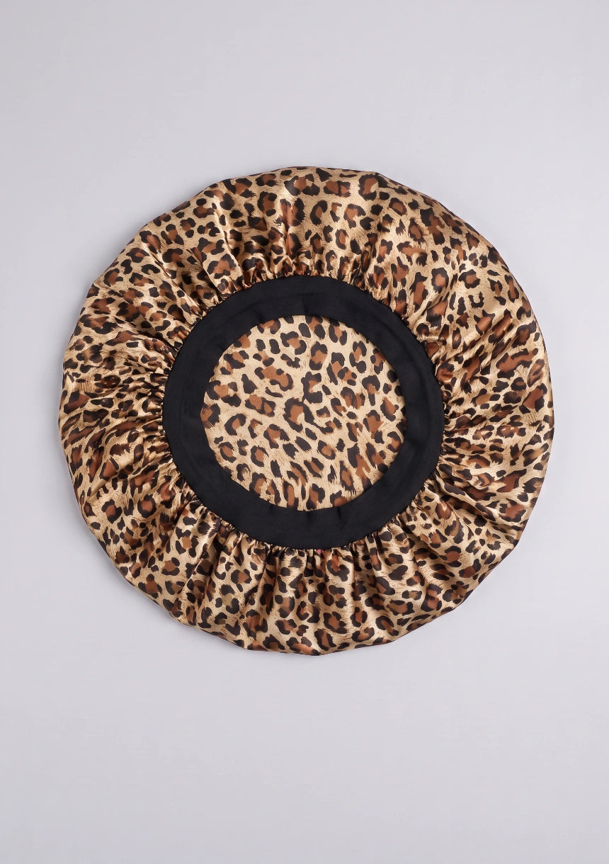 Satin Blumen Schlafhaube