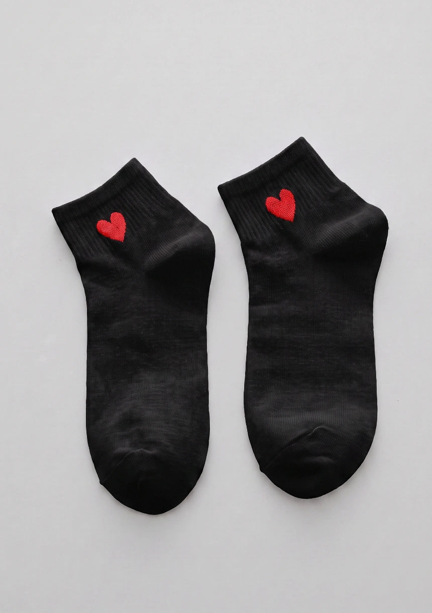 Knöchelsocken mit dekorativem Herz