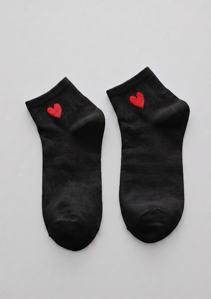 Knöchelsocken mit dekorativem Herz
