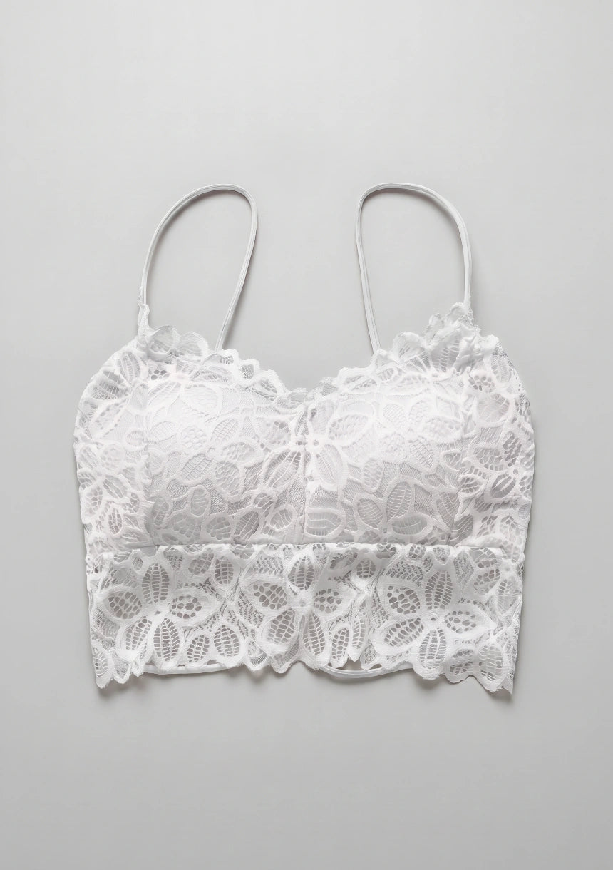 Spitzen-Push-Up-Bralette mit niedrigem Schnitt