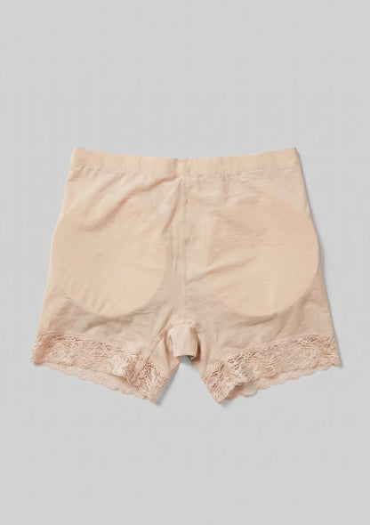 Push-Up Formende Shorts mit Spitzenbesatz