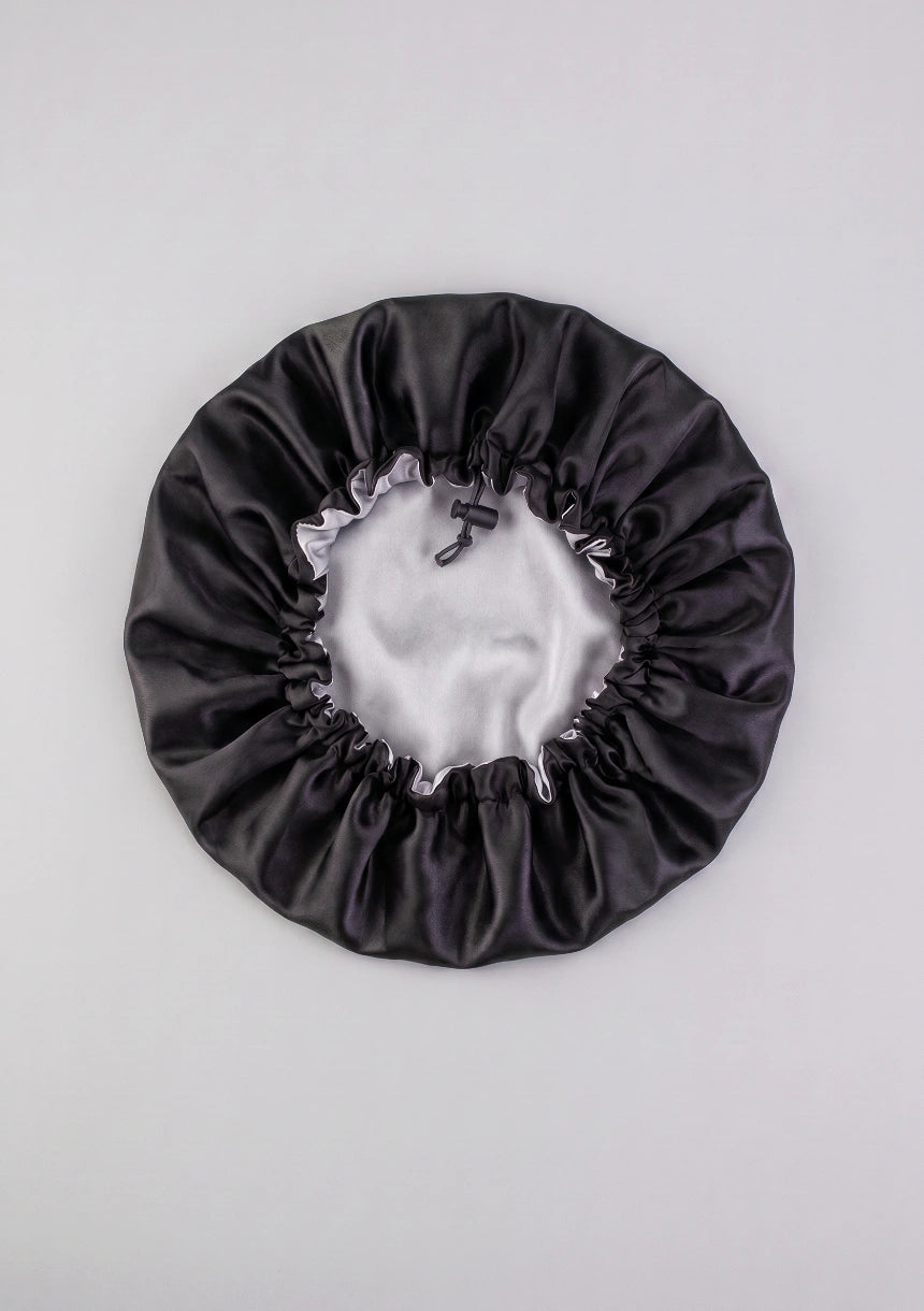 Satin Schlafhaube mit verstellbarem Kordelzug