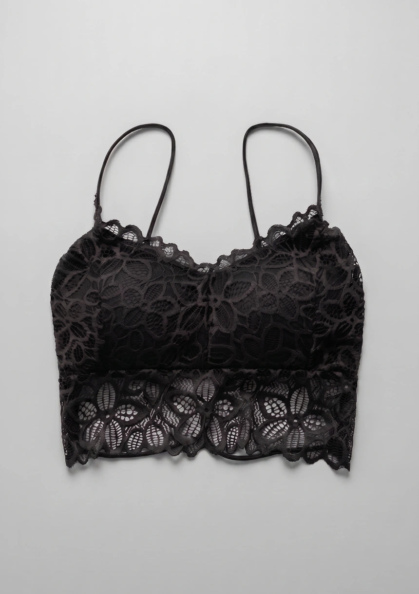 Spitzen-Push-Up-Bralette mit niedrigem Schnitt
