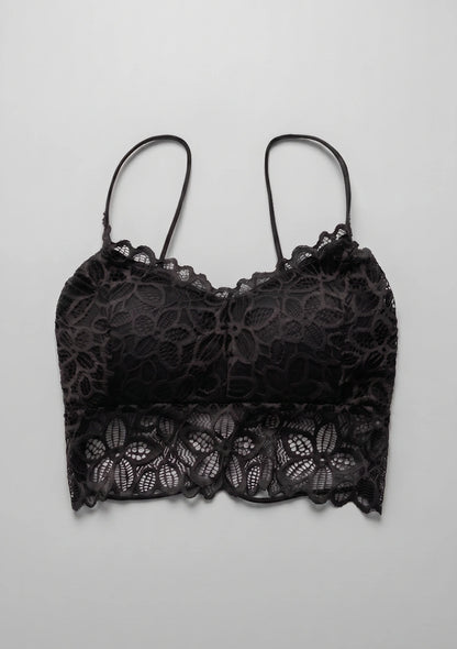 Spitzen-Push-Up-Bralette mit niedrigem Schnitt