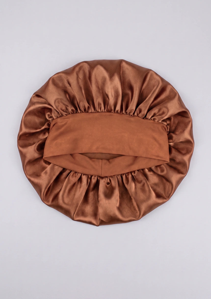 Satin Schlafhaube mit elastischem Band