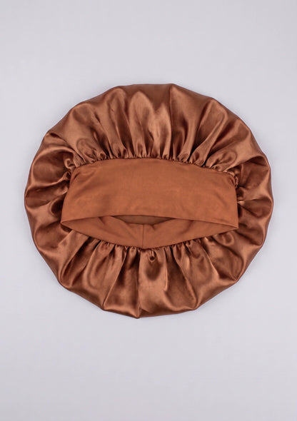 Satin Schlafhaube mit elastischem Band