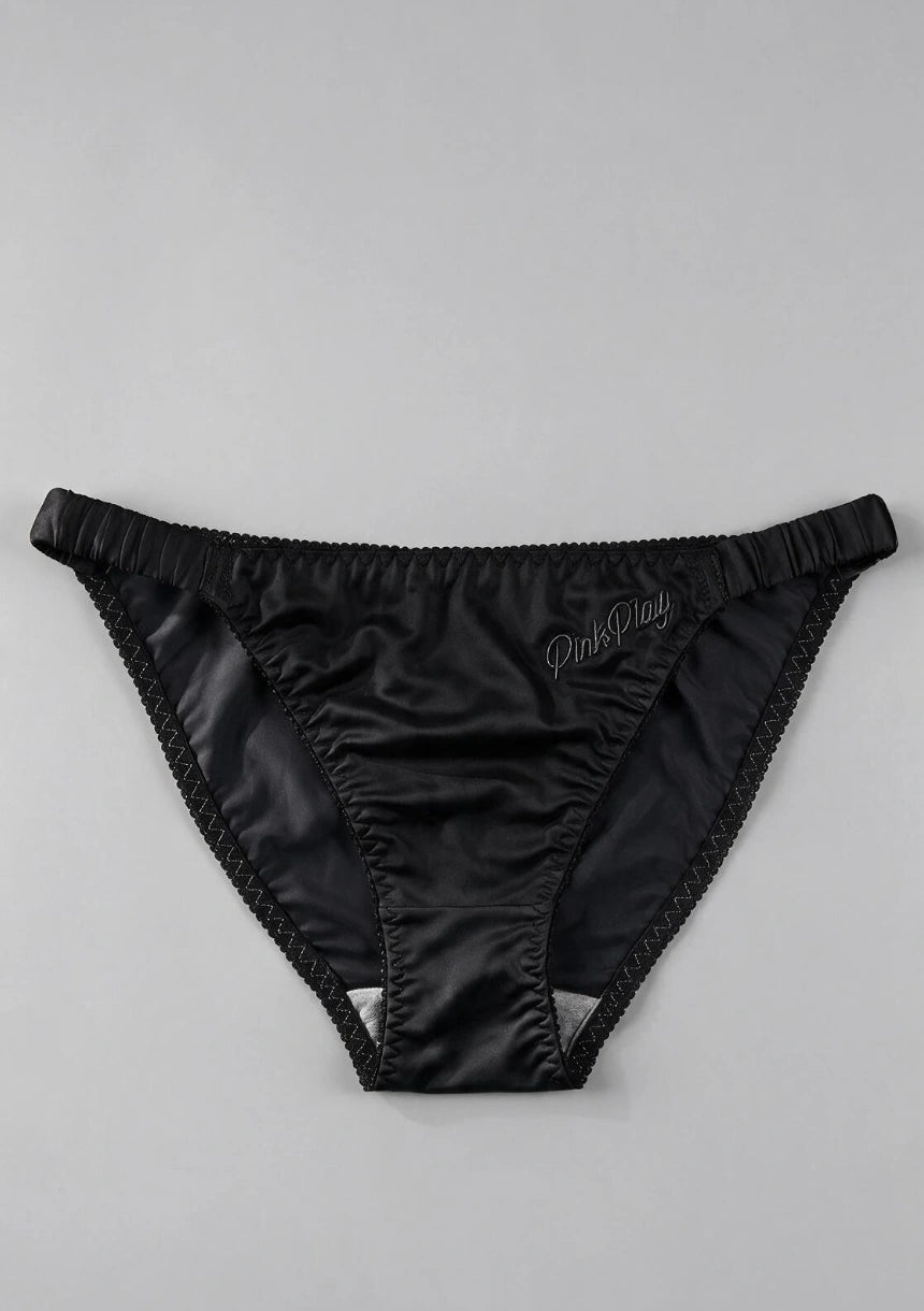 Satin Klassische Slips mit Elastischem Bund