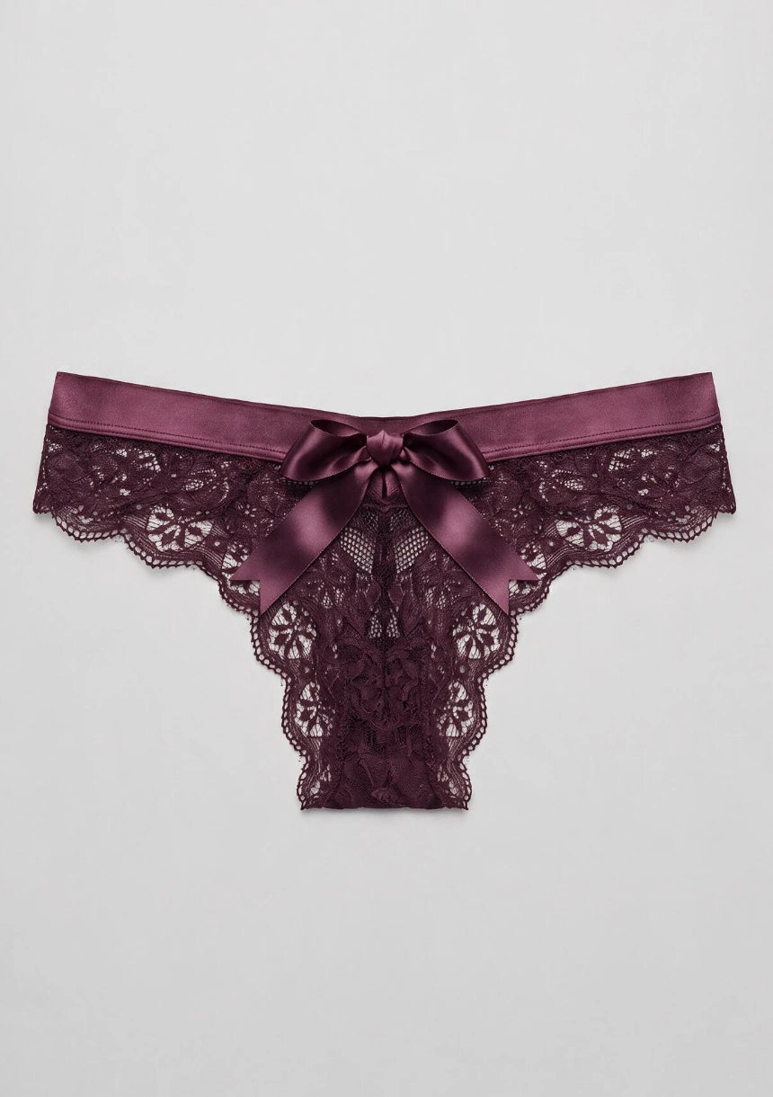 Spitzenunterhosen mit Schleifendetail am Rücken