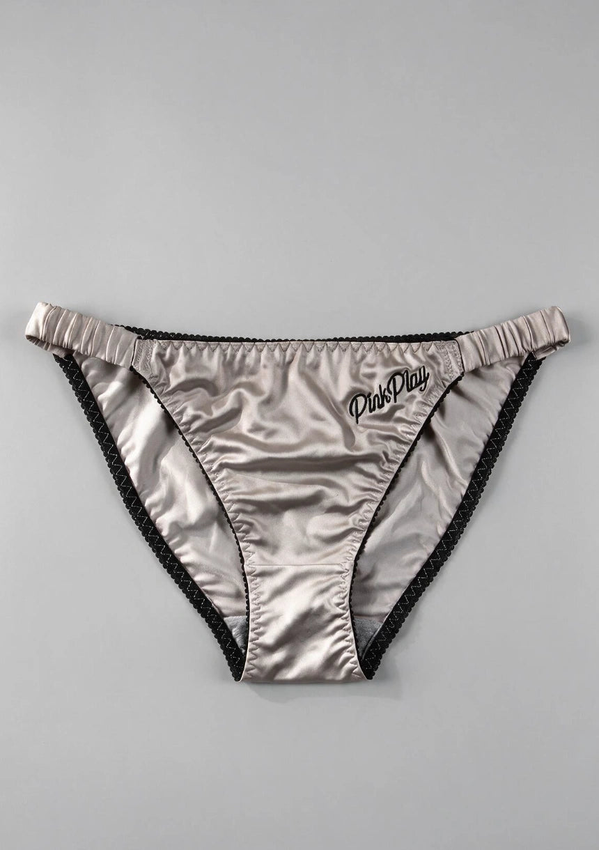 Satin Klassische Slips mit Elastischem Bund