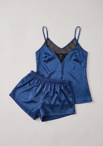 Damen-Pyjamas mit Mesh-Bustier