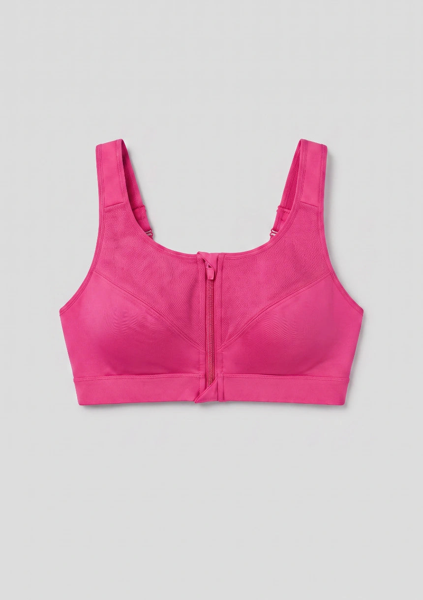 Plus-Size-Sport-BH mit Reißverschluss