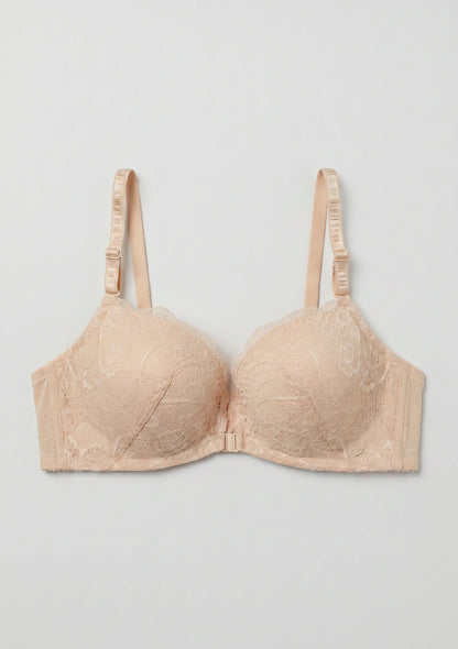 Spitzen-Frontverschluss Push-Up-BH