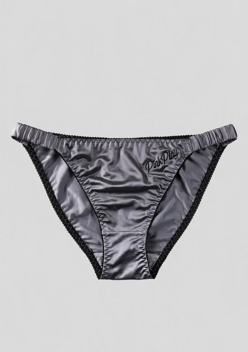 Satin Klassische Slips mit Elastischem Bund