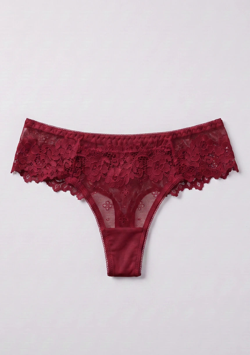 Spitzenunterhosen mit floralem Muster