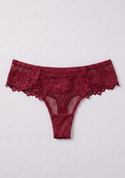 Spitzenunterhosen mit floralem Muster