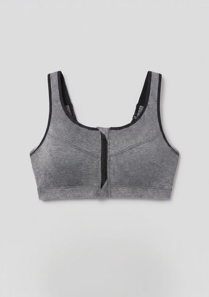 Plus-Size-Sport-BH mit Reißverschluss