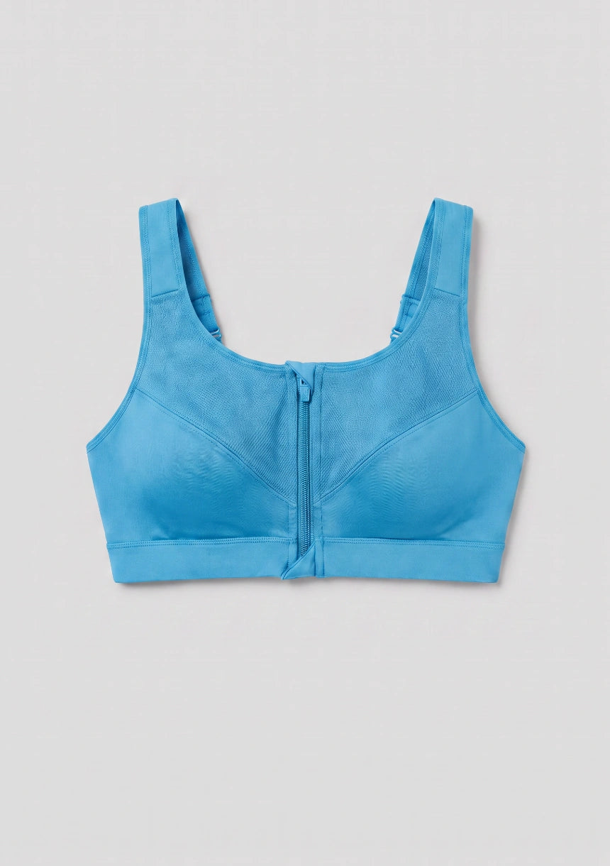 Plus-Size-Sport-BH mit Reißverschluss