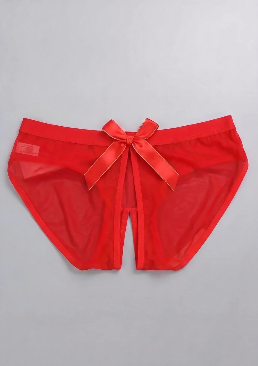 Spitzenunterhosen mit Schleife und Ausschnittdetails