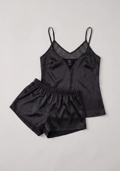 Damen-Pyjamas mit Mesh-Bustier