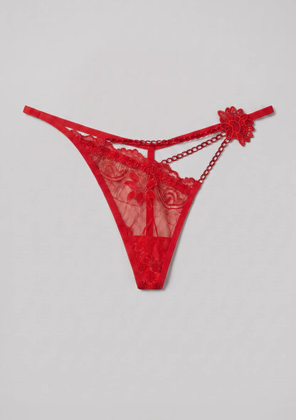 Transparente Spitzenstring-Hose