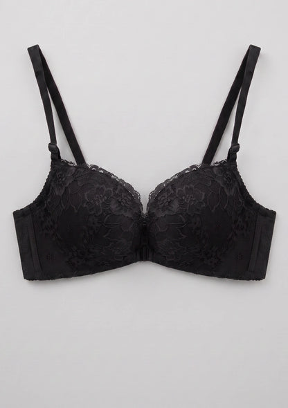 Spitzen-Frontverschluss Push-Up-BH