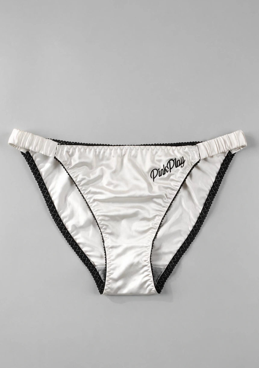 Satin Klassische Slips mit Elastischem Bund