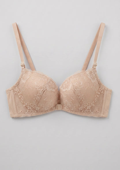 Spitzen-Frontverschluss Push-Up-BH