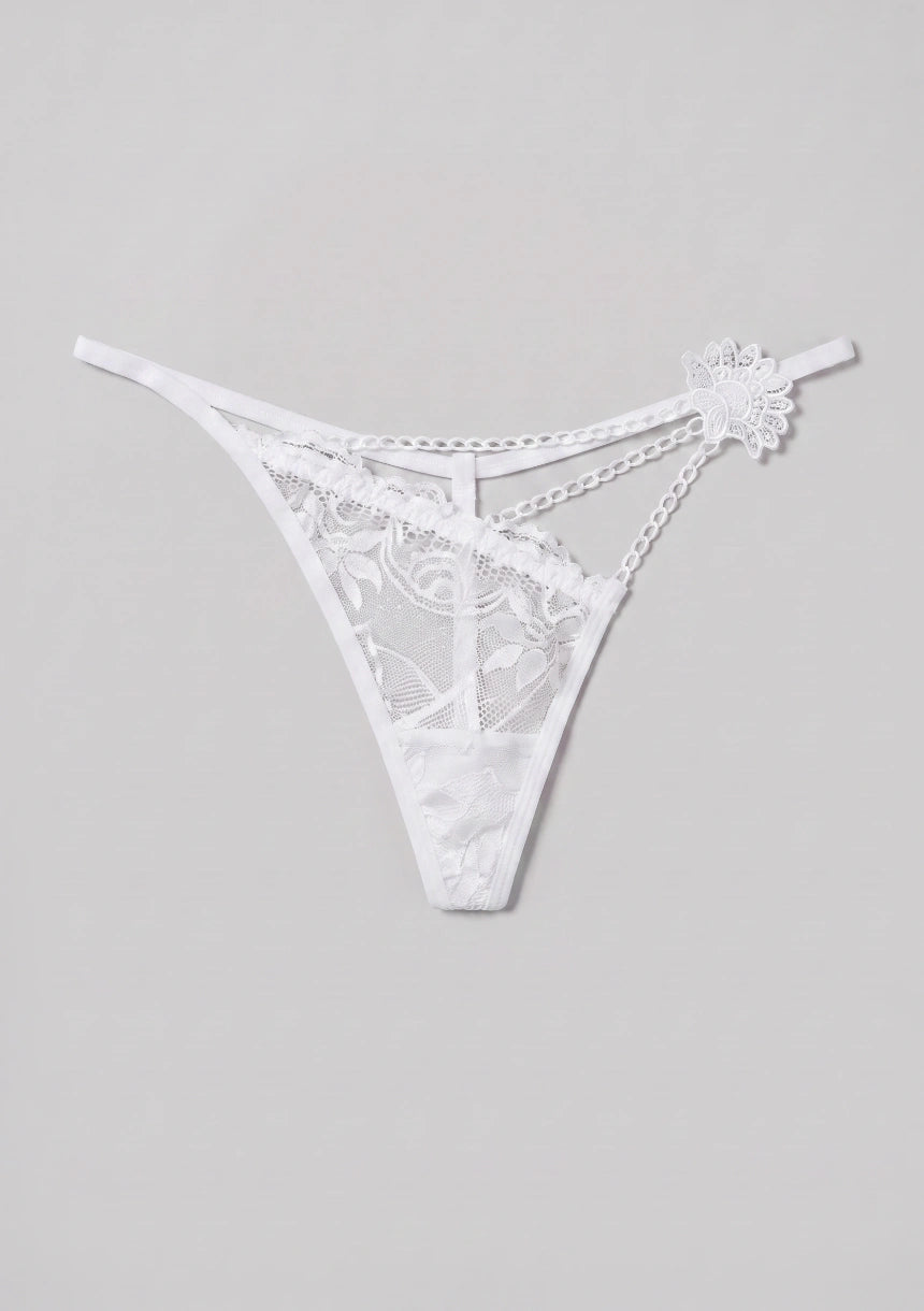 Transparente Spitzenstring-Hose