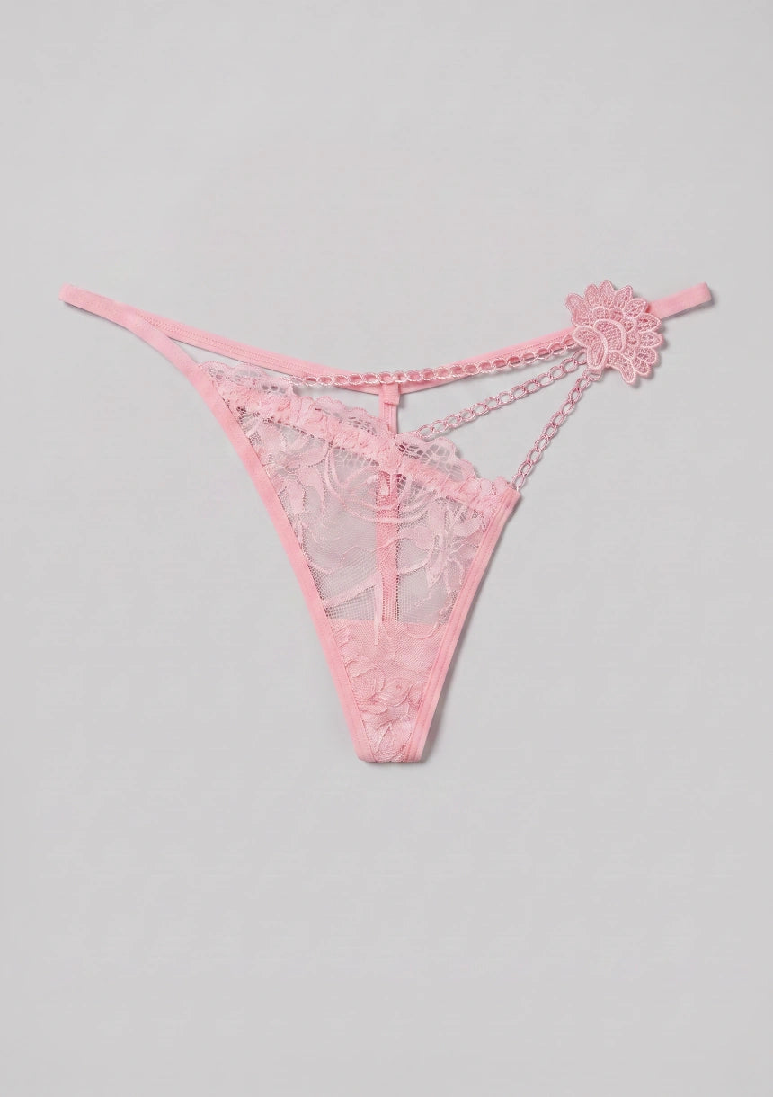 Transparente Spitzenstring-Hose