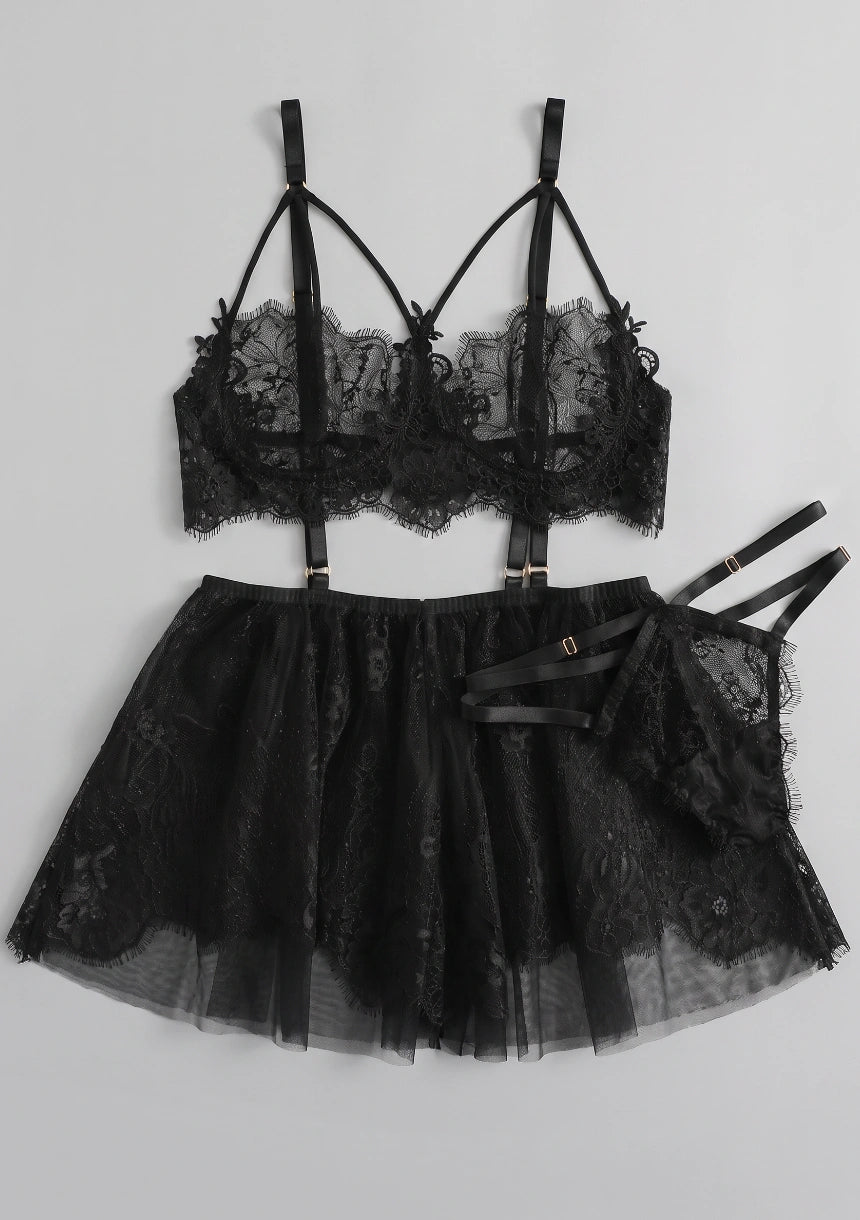 Spitzen-Lingerie-Set