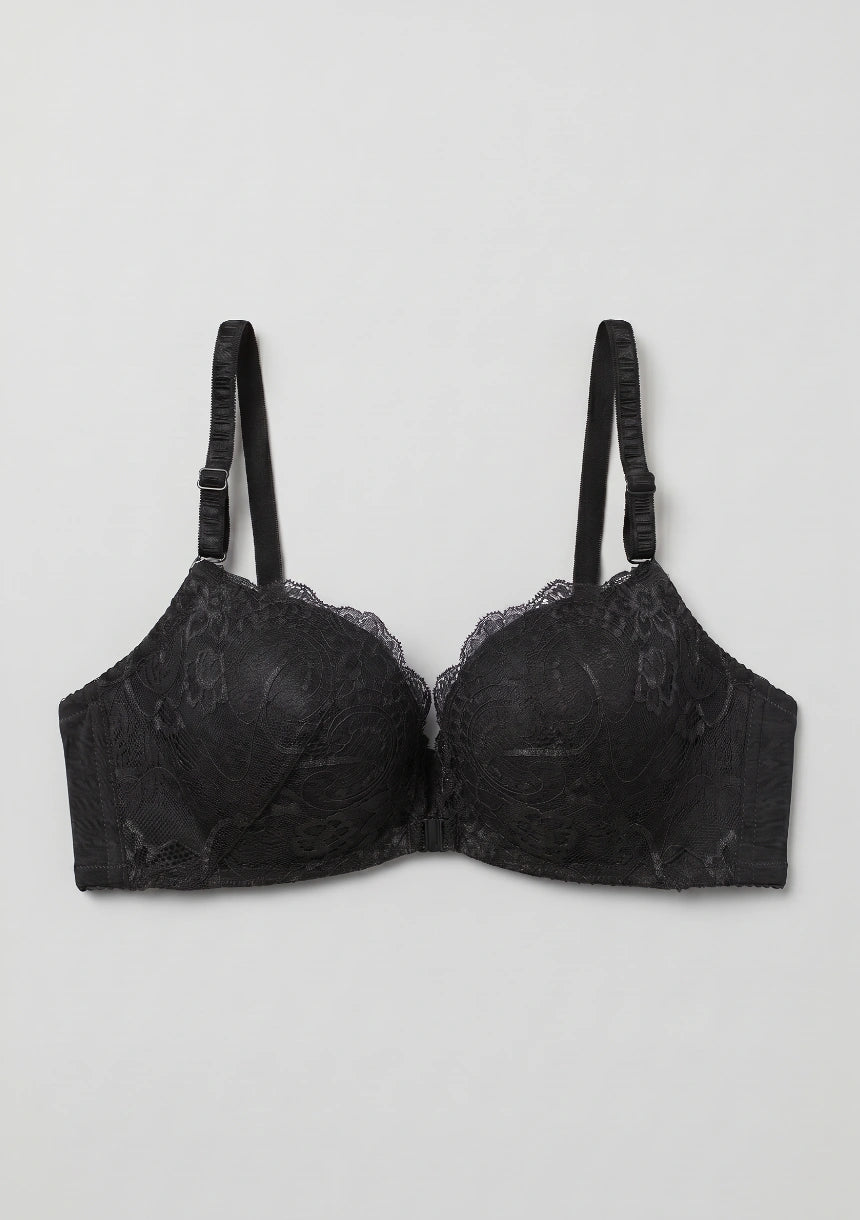 Spitzen-Frontverschluss Push-Up-BH
