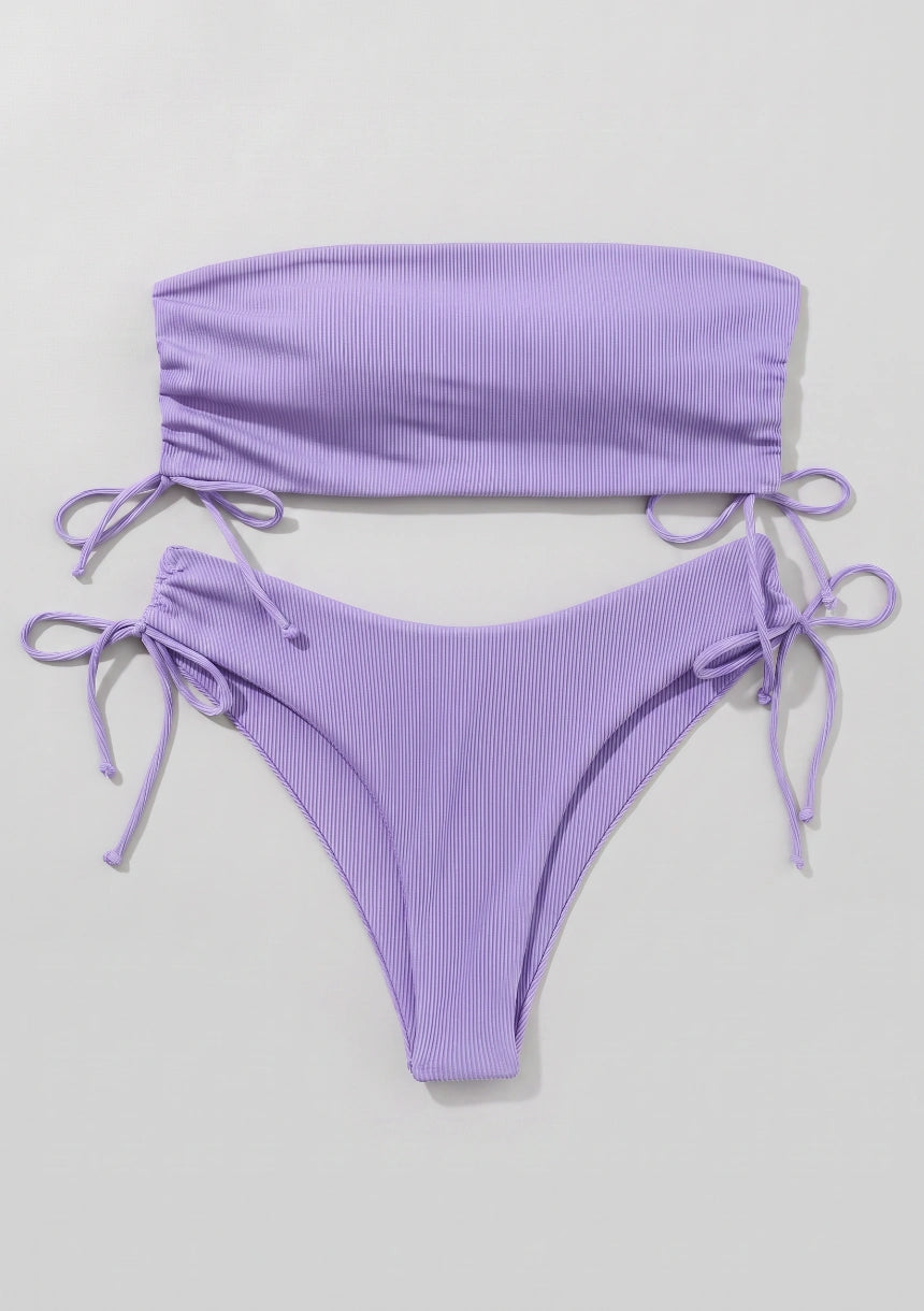 Hochgeschlossenes Zweiteiliges Bikini-Set