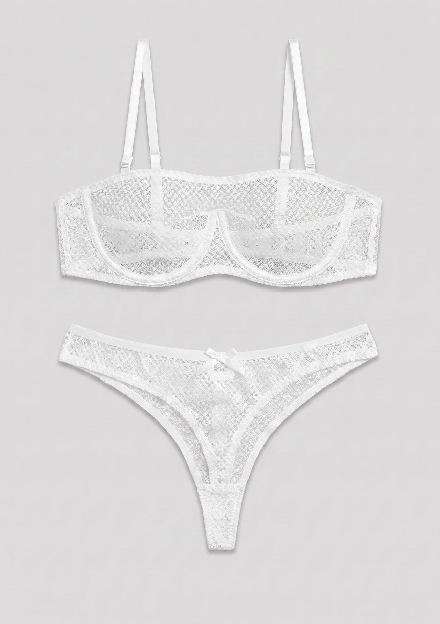 Spitzen-Mesh-Lingerie-Set