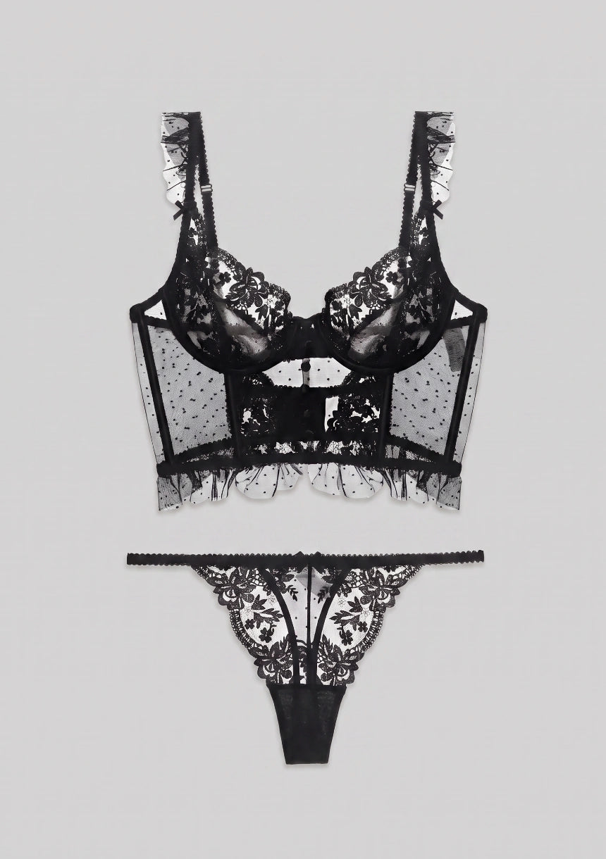 Spitzen-Corsage-Lingerie-Set